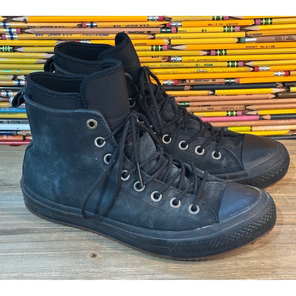 Converse Chuck Taylor City Trek Leather Boot Sneakers M 8 W 10 Black Grunge
